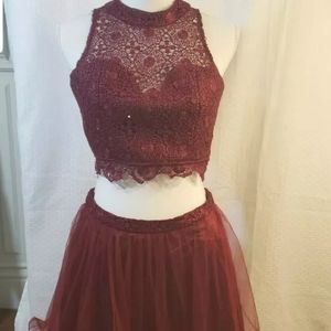 Maniju Prom Homecoming Top Med Skirt Large NWT